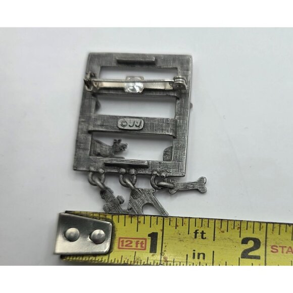 Love My Dog Pewter Brooch Pendant Dangling Charms By JJ animal womens Jewelry - Picture 4 of 4